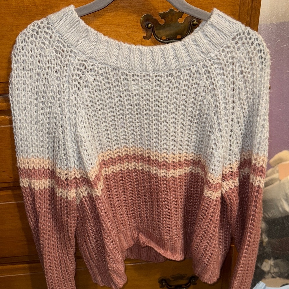 American Eagle Outfitters Gray Knit Sweater